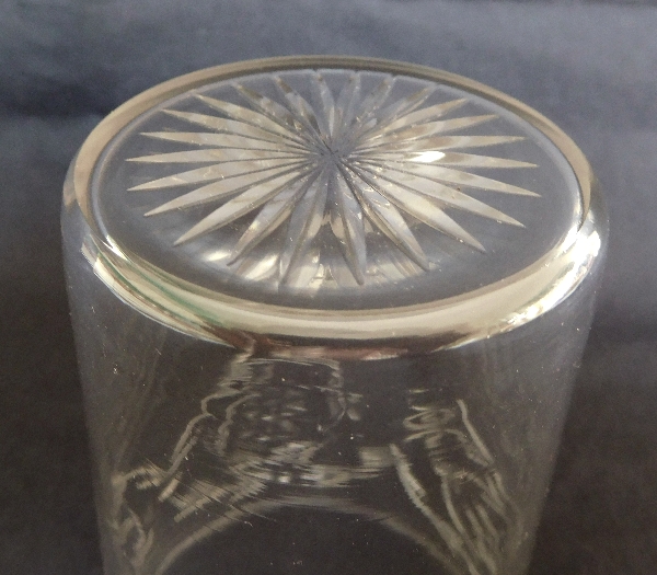 Vermeil and Baccarat crystal tumbler - France circa 1900, silversmith Henri Soufflot