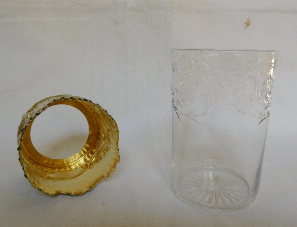 Timbale en vermeil et cristal de Baccarat par Henri Soufflot, poinçon Minerve