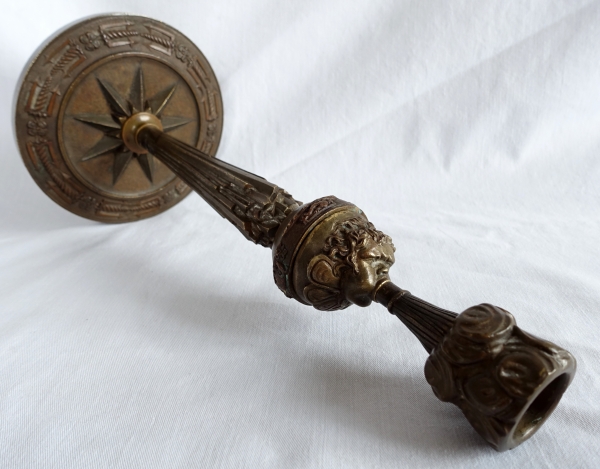 Empire style patinated bronze candlestick after Claude Galle - 19th century