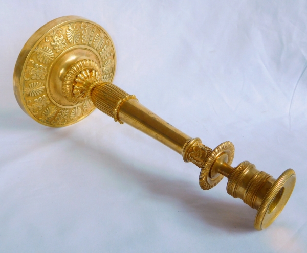 Claude Galle : Empire gilt bronze candlestick - Chateau de Saint Cloud model