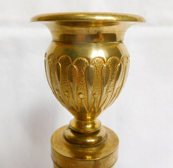 Claude Galle : Empire gilt bronze candlestick - Chateau de Fontainebleau model