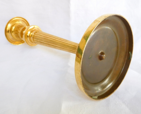 Gerard Jean Galle : Empire gilt bronze candlestick - Chateau de Fontainebleau model