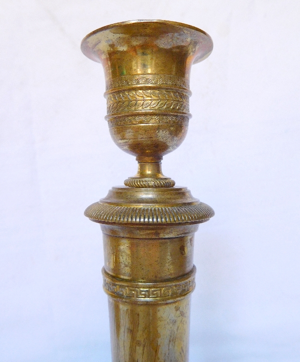 Thomire : Empire gilt bronze candlestick - Chateau de Fontainebleau model