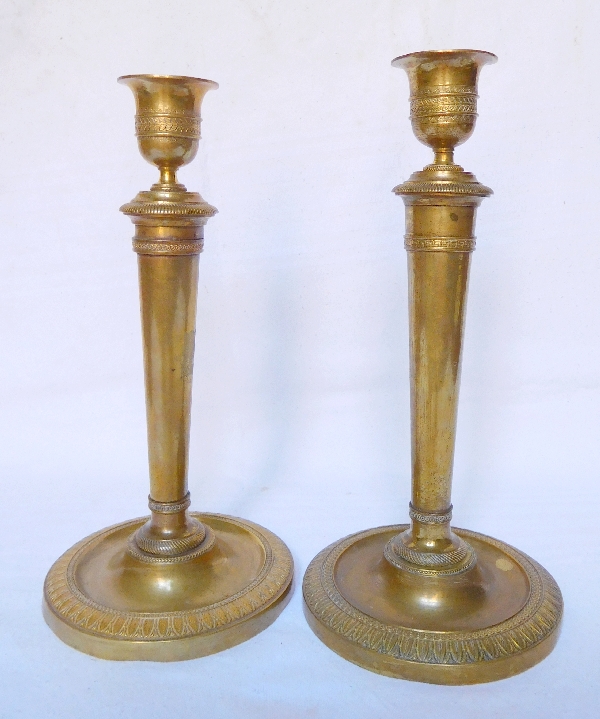 Thomire : Empire gilt bronze candlestick - Chateau de Fontainebleau model