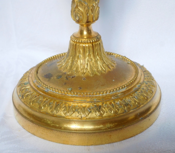 Pair of Louis XVI style ormolu candlesticks