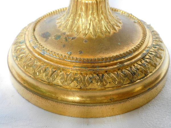 Pair of Louis XVI style ormolu candlesticks