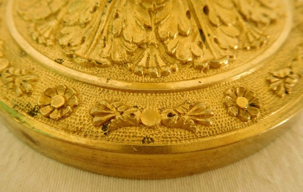 Pair of Empire ormolu candlesticks, early 19th century