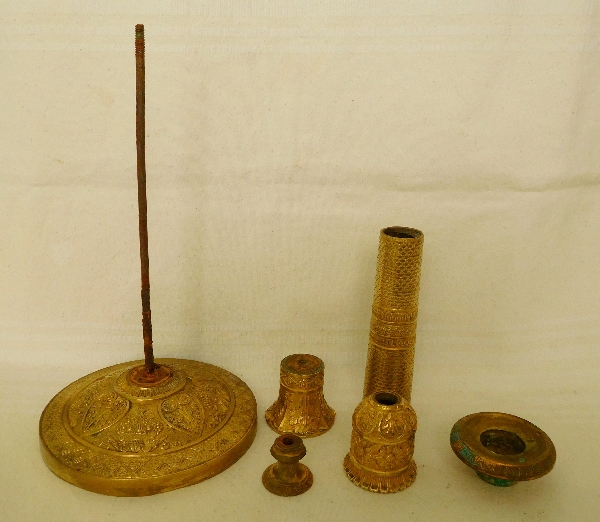 Pair of Empire ormolu candlesticks, early 19th century