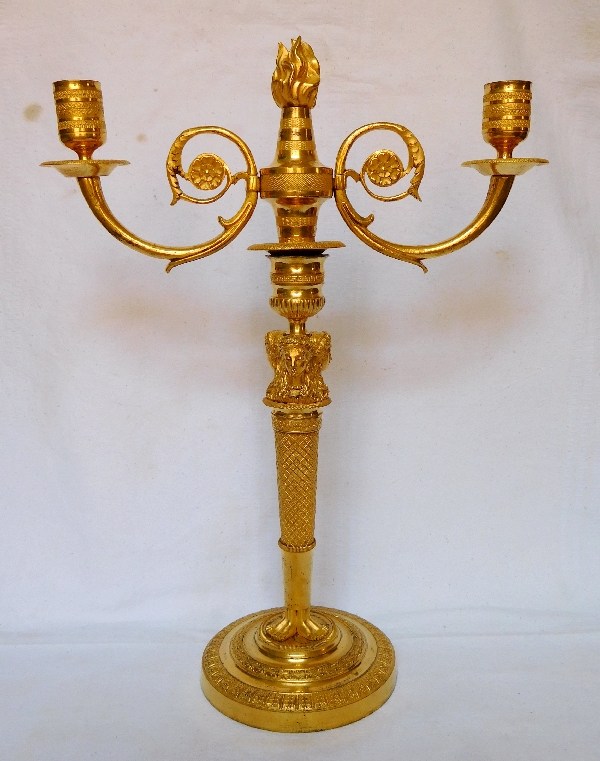 Pair of ormolu 2-lights candelabra, French Consulate period, early 19th century circa 1800