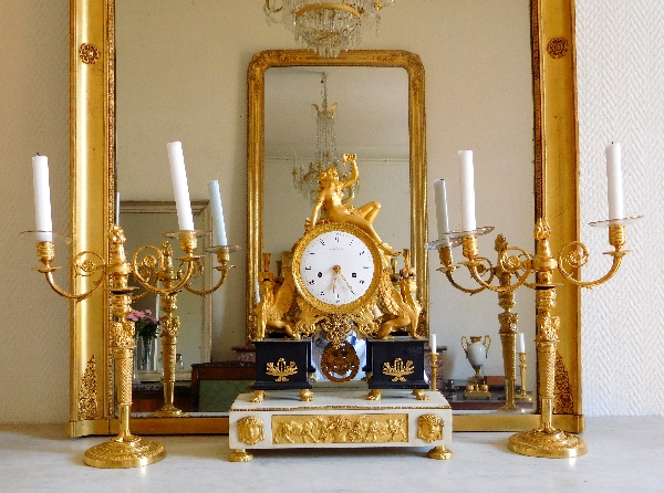 Pair of ormolu 2-lights candelabra, French Consulate period, early 19th century circa 1800