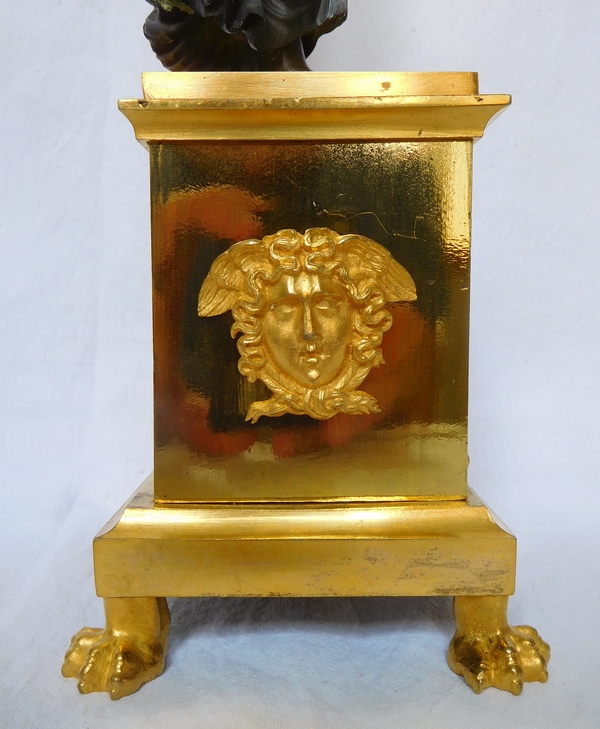 Pair of ormolu candelabras, Empire Restoration Period - early 19th century