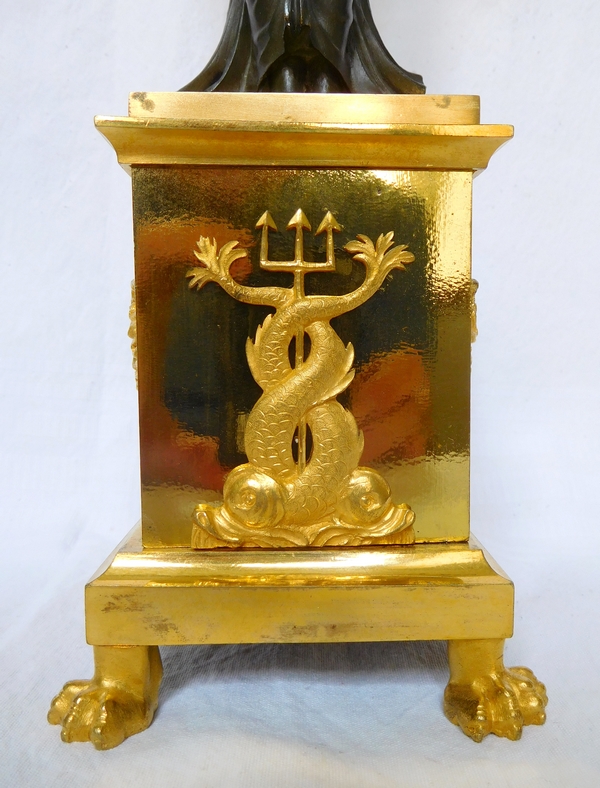 Pair of ormolu candelabras, Empire Restoration Period - early 19th century