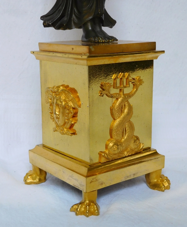 Pair of ormolu candelabras, Empire Restoration Period - early 19th century