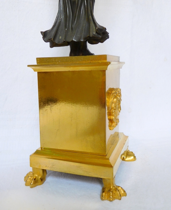 Pair of ormolu candelabras, Empire Restoration Period - early 19th century