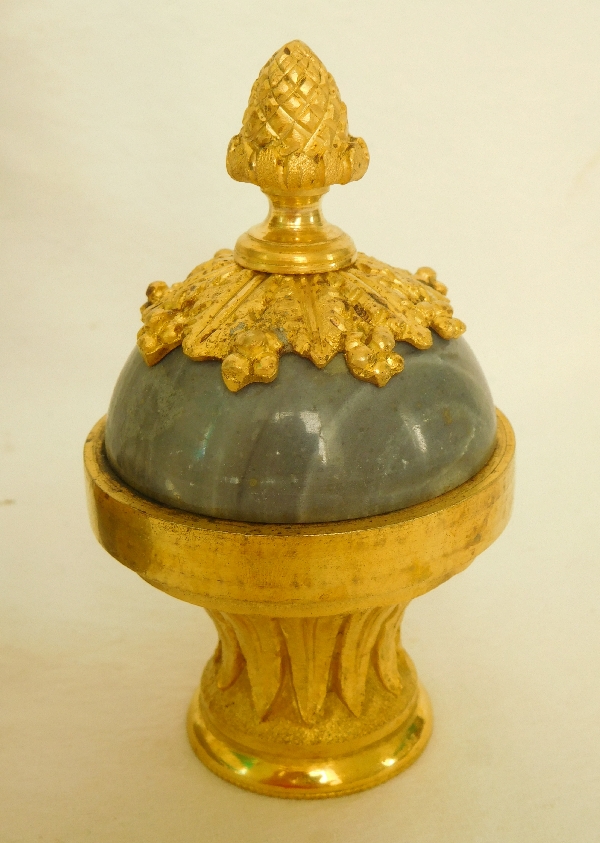 Louis XVI style ormolu & marble candlestick / cassolette, mid-19th century