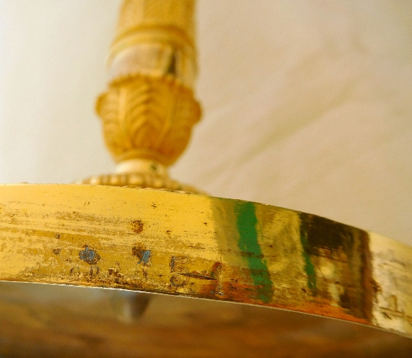 Claude Galle - Compiegne Palace Imperial appartment : pair of ormolu candlesticks