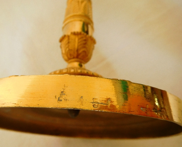 Claude Galle - Compiegne Palace Imperial appartment : pair of ormolu candlesticks