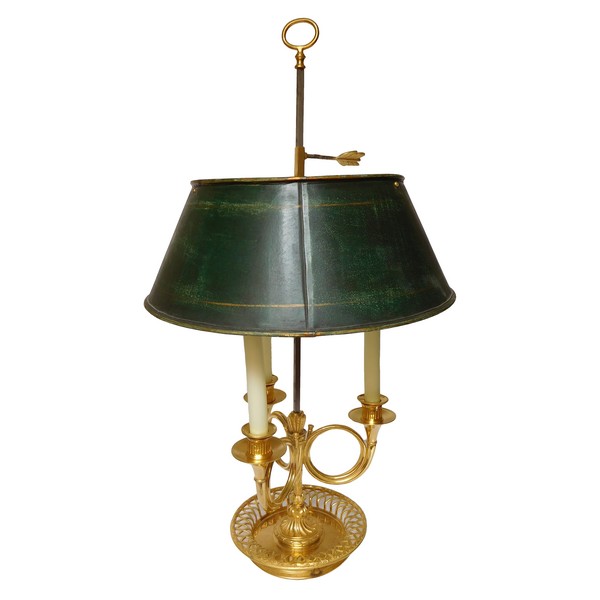 Lampe bouillotte d'époque Louis XVI - Directoire en bronze doré au mercure, XVIIIe siècle