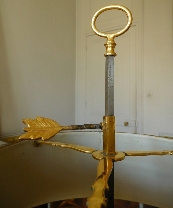 Lampe bouillotte d'époque Louis XVI - Directoire en bronze doré au mercure, XVIIIe siècle