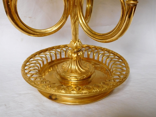 Lampe bouillotte d'époque Louis XVI - Directoire en bronze doré au mercure, XVIIIe siècle