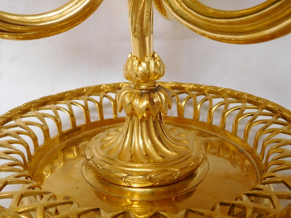 Lampe bouillotte d'époque Louis XVI - Directoire en bronze doré au mercure, XVIIIe siècle