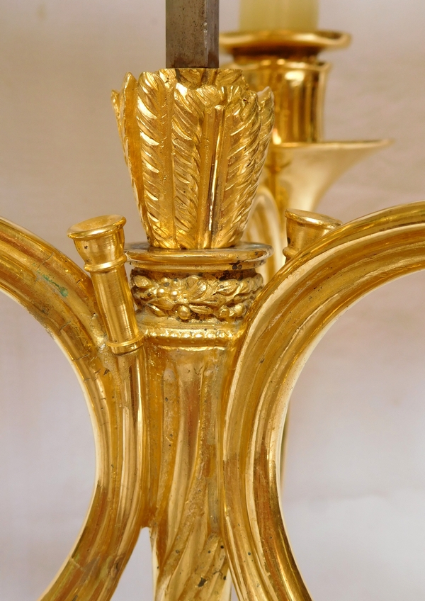 Lampe bouillotte d'époque Louis XVI - Directoire en bronze doré au mercure, XVIIIe siècle