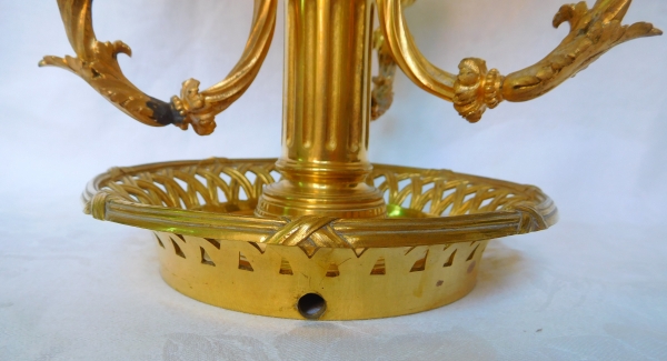 Louis XVI style ormolu bouillotte lamp, 19th century