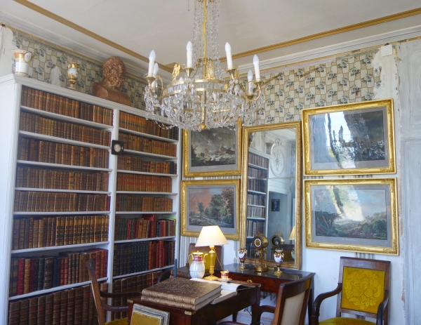 Large Empire crystal and ormolu chandelier, 8 lights, early 19th century circa 1820