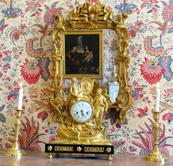 Pair of Louis XVI ormolu candlesticks, mercury gilt, 18th century circa 1780