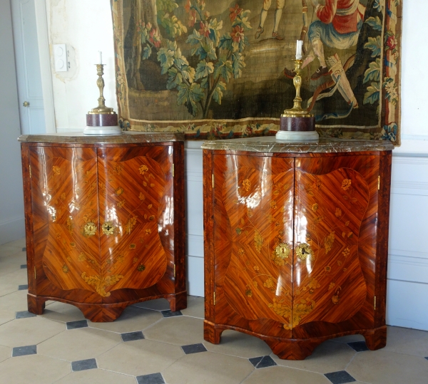 Pair of Louis XV style ormolu candlesticks, 19th century