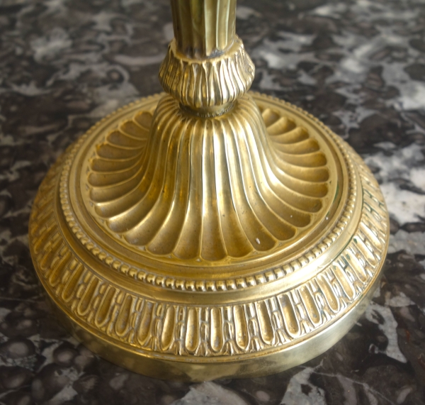 Pair of Louis XVI bronze candlesticks - 18th century