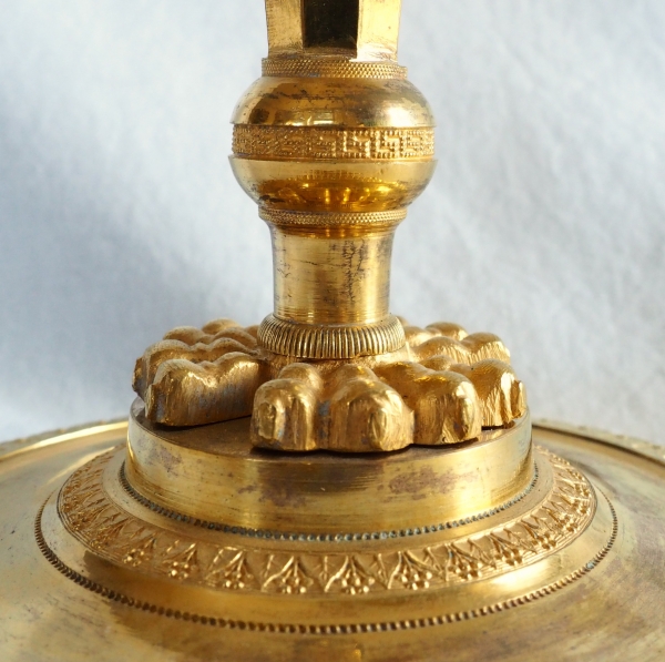 Pair of Empire ormolu candlesticks, early 19th century 