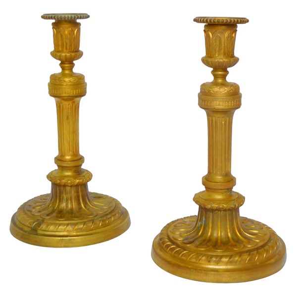 Pair of imperial candlesticks - Louvre Palace - Louis XVI style, Napoleon III period circa 1860