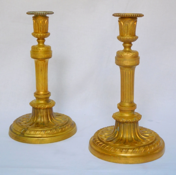 Pair of imperial candlesticks - Louvre Palace - Louis XVI style, Napoleon III period circa 1860