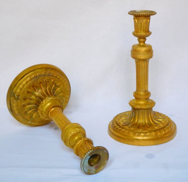 Pair of imperial candlesticks - Louvre Palace - Louis XVI style, Napoleon III period circa 1860