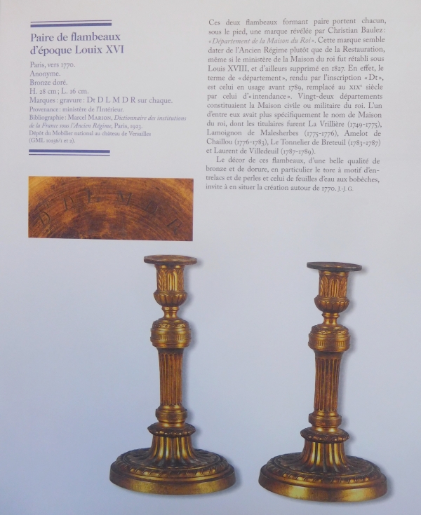 Pair of imperial candlesticks - Louvre Palace - Louis XVI style, Napoleon III period circa 1860