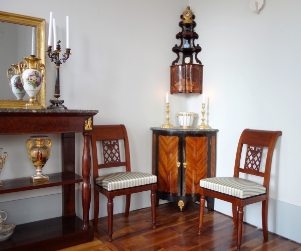 Pair of Louis XIV style finely chiseled ormolu candlesticks