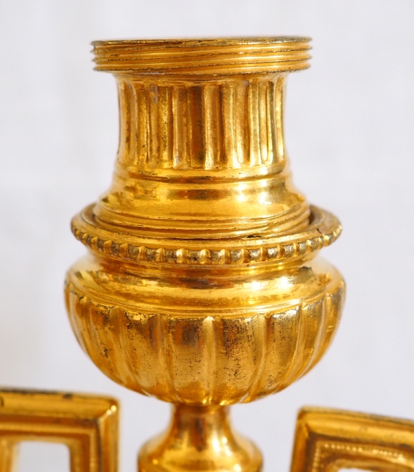Pair of Louis XVI ormolu candelabras, 18th century circa 1770