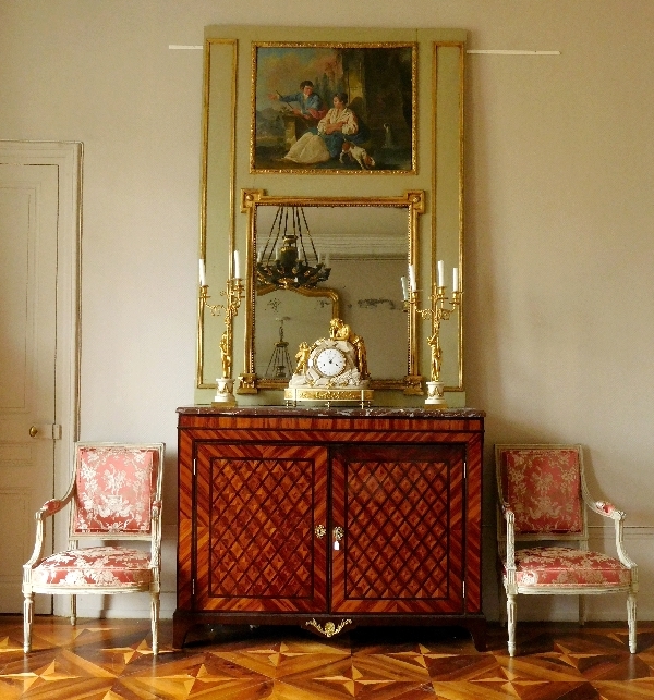 Pair of marble and ormolu Louis XVI style candelabras - 19th century circa 1850