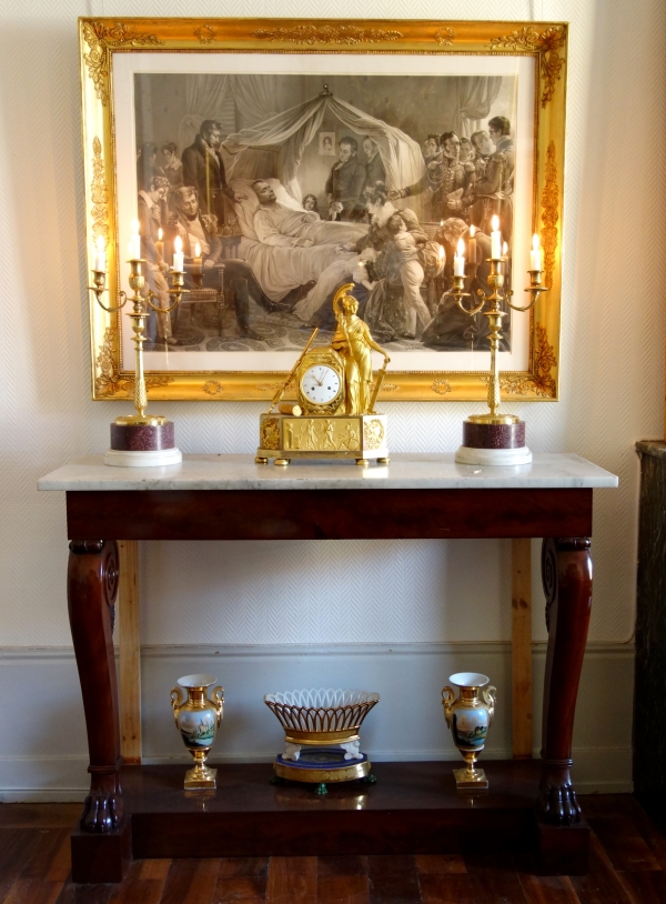 Claude & Gérard Jean Galle : pair of Empire ormolu candelabras