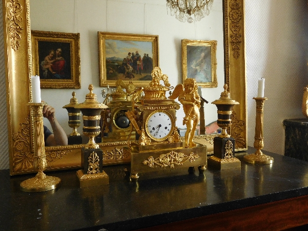 Pair of Empire ormolu & patinated bronze decorative urns / vases / cassolettes - France circa 1810