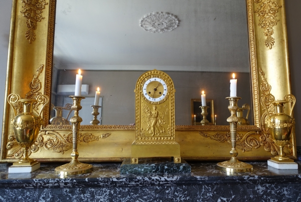 Pair of Empire ormolu candlesticks, Russia or Sweden, early 19th century