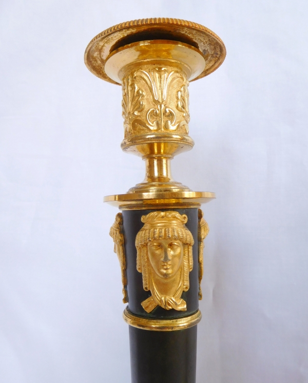 Claude Galle : pair of Empire ormolu candlesticks, early 19th century