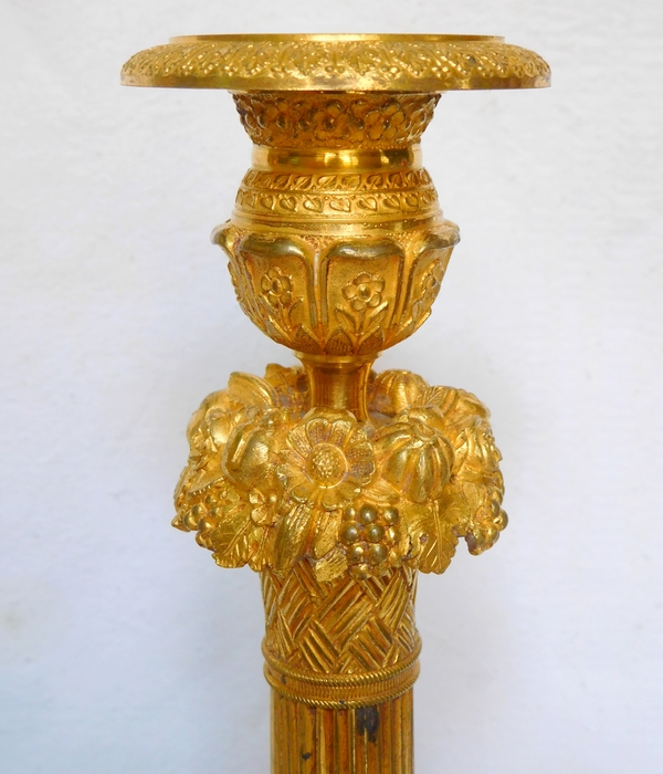 Pair of ormolu Empire candlesticks - France early 19th century circa 1820