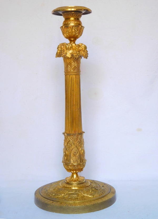 Pair of ormolu Empire candlesticks - France early 19th century circa 1820