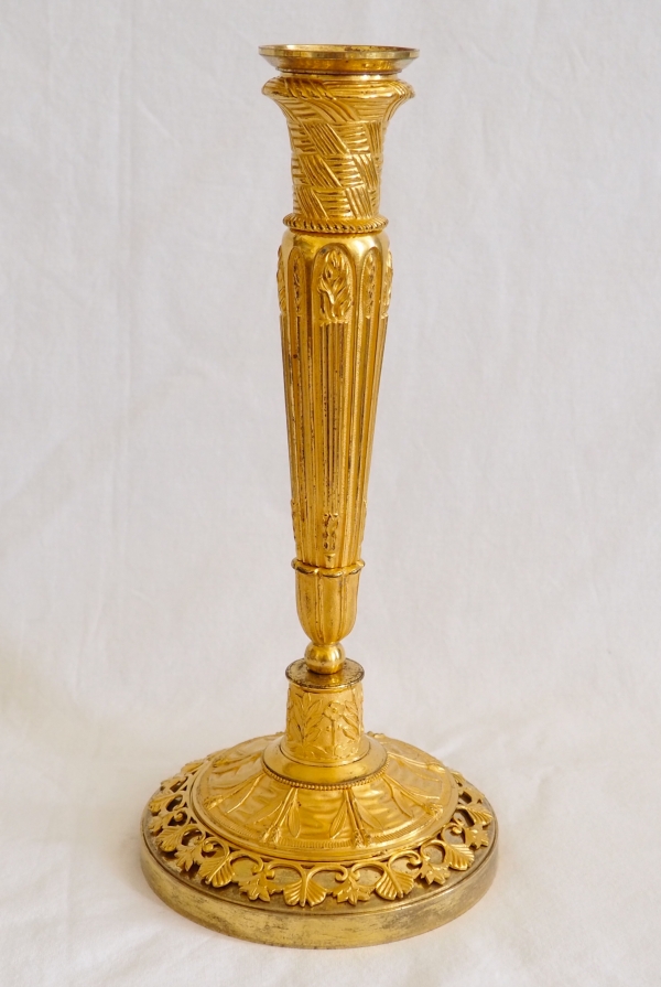 Pair of Empire ormolu candlesticks, early 19th century circa 1810