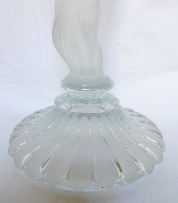 Baccarat crystal child / putto shaped lamp - signed