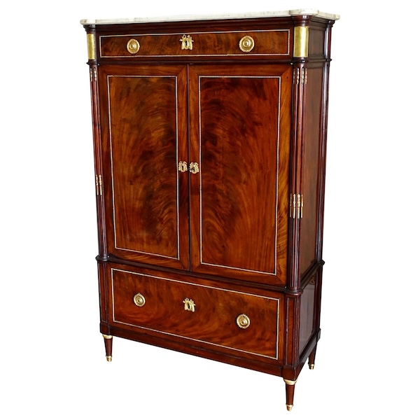 Louis XVI mahogany and ormolu cupboard, late 18th century