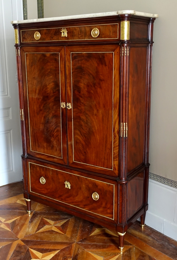 Louis XVI mahogany and ormolu cupboard, late 18th century