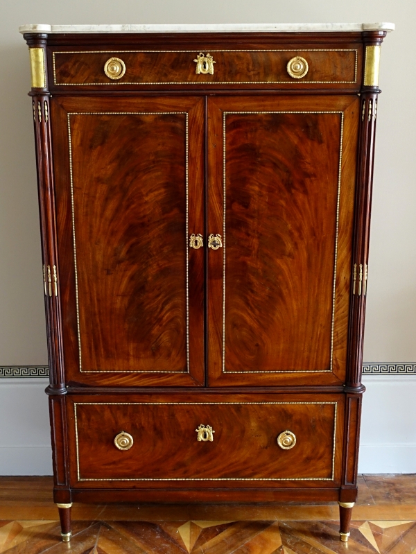 Louis XVI mahogany and ormolu cupboard, late 18th century